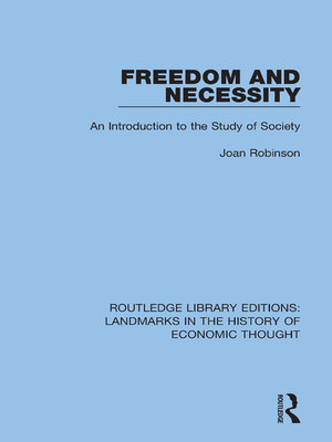 cover image of Freedom and Necessity
